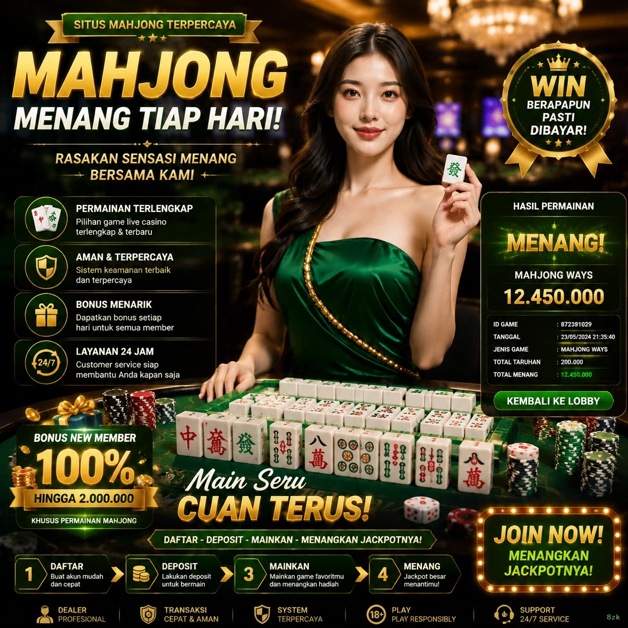 Berbagai Jenis Permainan yang Tersedia di 8zk